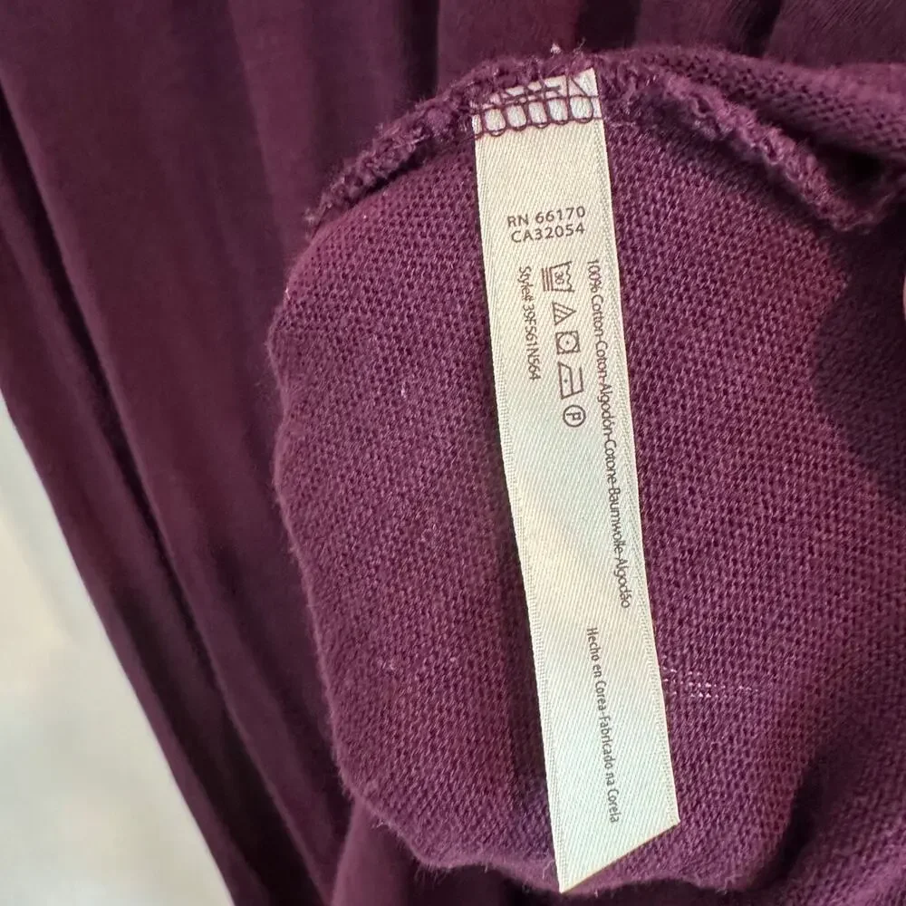 Free People Beach Audrina Maxi Dress Size Large Cut Out Back Purple Short Sleeve